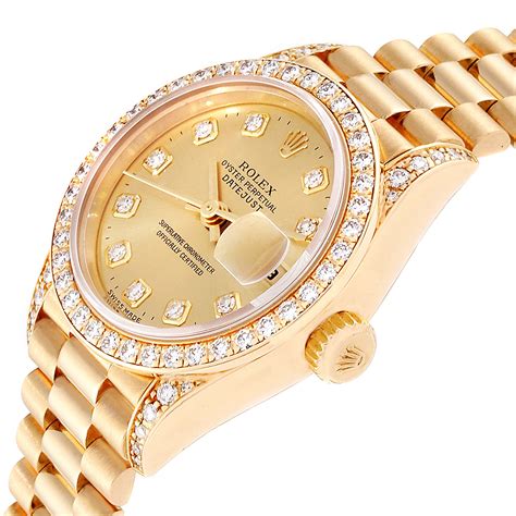 rolex ladies presidential|Rolex datejust 26mm diamond bezel.